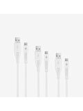 mojue by ttec Ekstra Dayanıklı USB-A - USB-C 2A 3’lü Şarj Kablosu Seti 120/200/300cm
