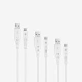 mojue by ttec EkstraDay USB-A - USB-C 2A 3’lü Kablo 1,2/2/3m Beyaz