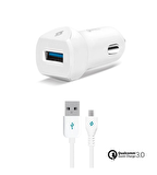 Ttec SpeedCharger QC 3.0 Araç Şarj Aleti Beyaz
