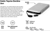 Ttec Powerban AlumiSlim 10.000 Mah Taşınabilir Şarj Aleti  Gri