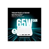 Ttec USB 65 Watt Hızlı Şarj Aleti Beyaz
