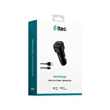 Ttec SmartCharger 12W 2.4A Araç Şarj Aleti + 120cm Lightning Kablo 2CKS30LS