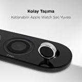 ttec AirCharger Trio 3’ü 1 Arada iPhone + Apple Watch + AirPods Uyumlu Kablosuz Hızlı Şarj Aleti-Siyah