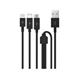 Ttec Trio Şarj Kablosu Micro USB Ligthining Type-C 2DK7521S