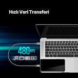 ttec AlumiCable USB-C - USB-C 30cm 65W PD/QC Hızlı Şarj/Data Kablosu Uzay Grisi