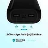 Ttec ReCharger 30000 mAh Hızlı Şarj Powerbank Siyah 