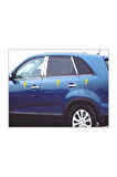 Kia Sorento Uyumlu Krom Cam Çıtası 6 Parça 2009-2014 Arası Paslanmaz Çelik