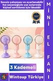 #Vantilatör Seyahat Tipi Kompakt Taşınabilir Hafif Sessiz Çalışma Ev Ofis Yaz Serinleme Şık Su Hazneli Buharlı 3 Kademeli Şarjlı Mini El Fanı Vantilatör
