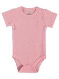 Minidamla Kısa Kol Basic 3'lü set 1-18  Ay Çıtçıtlı Badi - Pembe