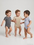 Minidamla Kısa Kol Basic 3'lü set 1-18  Ay Çıtçıtlı Badi - Mavi