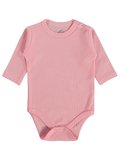 Minidamla Uzun Kol Basic 3'lü set 1-18 Ay Çıtçıtlı Badi - Pembe