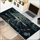 70X30 CM TÜFEK TASARIMI KAYDIRMAZ TABAN SPEED YÜZEY OYUNCU MOUSE PAD GAMİNG