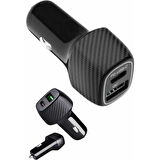 ACR CR-01 Oto Çakmaklık Şarj Cihazı – 38W Maks Hızlı Şarj (USB-A ve USB-C PD Destekli)