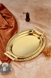 Cooker 2'li Metal Oval Sunum Tepsisi 48x32 cm ve 40x29 cm