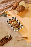 Cooker 30 cm Porselen Dikdörtgen Sunumluk Dekoratif Kase CKR3838