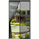 Mıknatıslı Siyah İki Kanat Kapı Sinekliği Yıkanabilir 210x100 Cm
