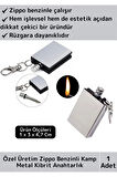 Premium Taşınabilir Pratik Kamp Doğa Av Günlük Rüzgarda Sönmez Zippo Benzin Metal Kibrit Anahtarlık