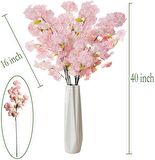 Yapay Çiçek Bahar Dalı Japon Kiraz Çiçeği 90 cm AÇIK PEMBE
