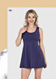 LAYDEST 2665 BATTAL ŞORTLU ELBİSE MAYO