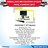 Ambulans Mevzuatına Uygun 2 Kameralı 8 Kanal Mobil NVR 500 GB 7 inç Monitörlü Tak Kullan Set