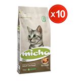 Micho Adult Cat Chicken Tavuklu (Hamsi Ve Pirinç Eşliğinde) Yetişkin Kedi Maması 1.5 Kg X 10 Paket (15 KG)