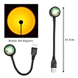 SGE TEKNOLOJİ USB LED GÜN BATIMI PROJEKTÖR LAMBASI FOTOĞRAF ÇEKİM IŞIĞI DEKORATİF IŞIK