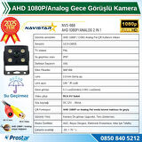 AHD 1080P/Analog Orta Boy Gece Görüşlü RCA AV Soketli Kamyon Tır Otobüs Kamerası