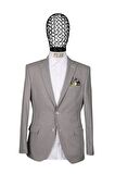 Slim Fit Kareli Erkek Ceket
