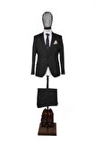 Slim Fit Antrasit Rengi Takım Elbise