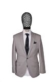 Slim Fit Yünlü Gri Takım Elbise