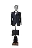 Slim Fit Lacivert Takım Elbise