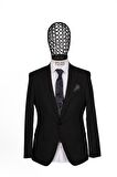 Slim Fit Yünlü Siyah Takım Elbise