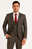 Yelekli Takım Elbise Slim Fit Erkek