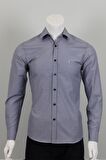 Uzun Kol Slim Fit Desenli Gömlek