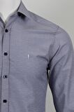 Uzun Kol Slim Fit Desenli Gömlek