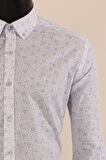 Uzun Kol Slim Fit Desenli Gömlek