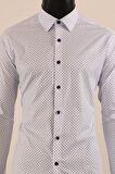 Uzun Kol Slim Fit Desenli Gömlek