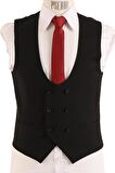 Yelekli Takım Elbise Slim Fit