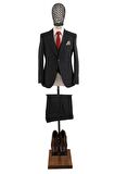 Yelekli Takım Elbise Slim Fit