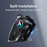 Motosiklet Kask Kulaklığı 5.3 Bluetooth Kulaklık Seti RGB İntercom Y80