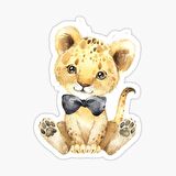 UFak Bebek Aslan Araba Oto Sticker Etiket Renkli Z1