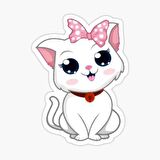 UFak Bebek Kedi Araba Oto Sticker Etiket Renkli C8