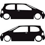 Oto Twingo Basık Araç Sticker