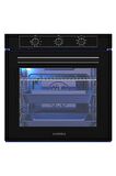 Luxell 88 Litre Süper Kristal Siyah Ankastre Set New Series