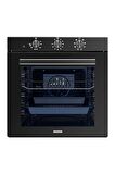 Luxell 88 Litre Süper Kristal Siyah Ankastre Set New Series
