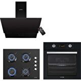 KUMTEL CAM -DİJİTAL SİYAH ANKASTRE SET(8 PRG)