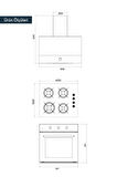 KUMTEL Dizayn Antrasit (Gri) Cam Ankastre Set