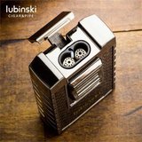 Lubinski Yeni Stil Delicili Çift Torch Puro Çakmağı Gunmetal LB-146