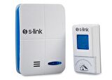 S-Link ZL-141 3xAA Beslemeli 32Pol. Melodi Beyaz/Mavi Kablosuz Kapı Zili