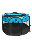 Kedi Köpek Oyun Alanı Kumaş 60x33 cm 8 parçalı Çapı 73 cm